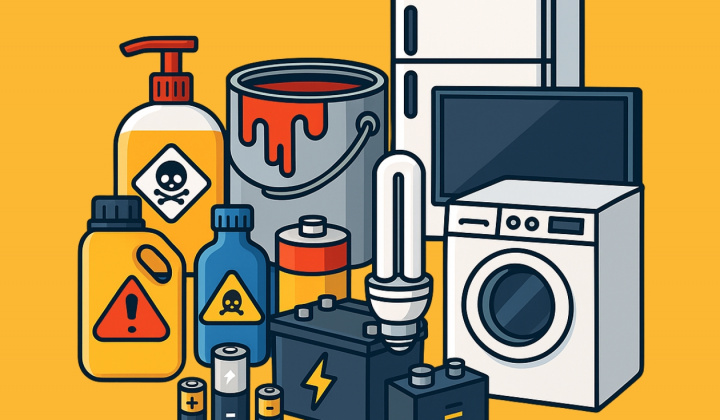 Fotka - Zber komunálnych odpadov z domácností s obsahom nebezpečných látok