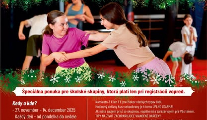 Fotka - Bezplatné kurzy sebaobrany  športového klubu KOBUKRAV na Dňoch Vianoc 2025 v Inchebe