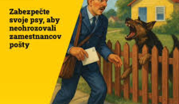 Fotka - Upozornenie majiteľov psov na ohrozovania zamestnancov Slovenskej pošty, a.s.